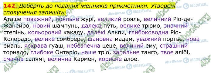 ГДЗ Українська мова 10 клас сторінка 142